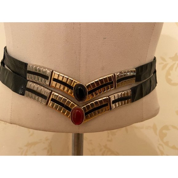 Judith Leiber Patent Black Leather Belt main image 5